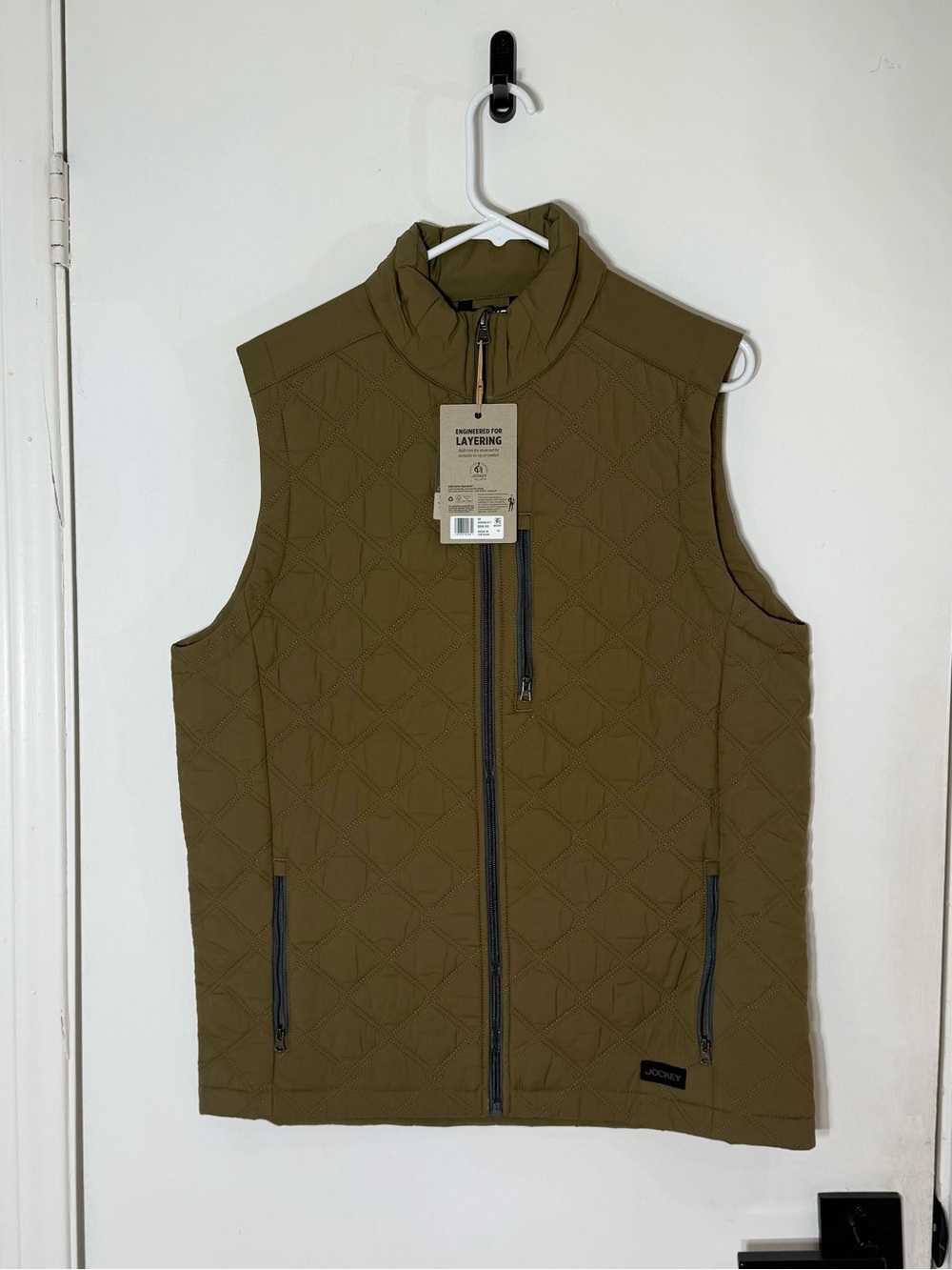 Jockey Olive Quilted Men's Vest